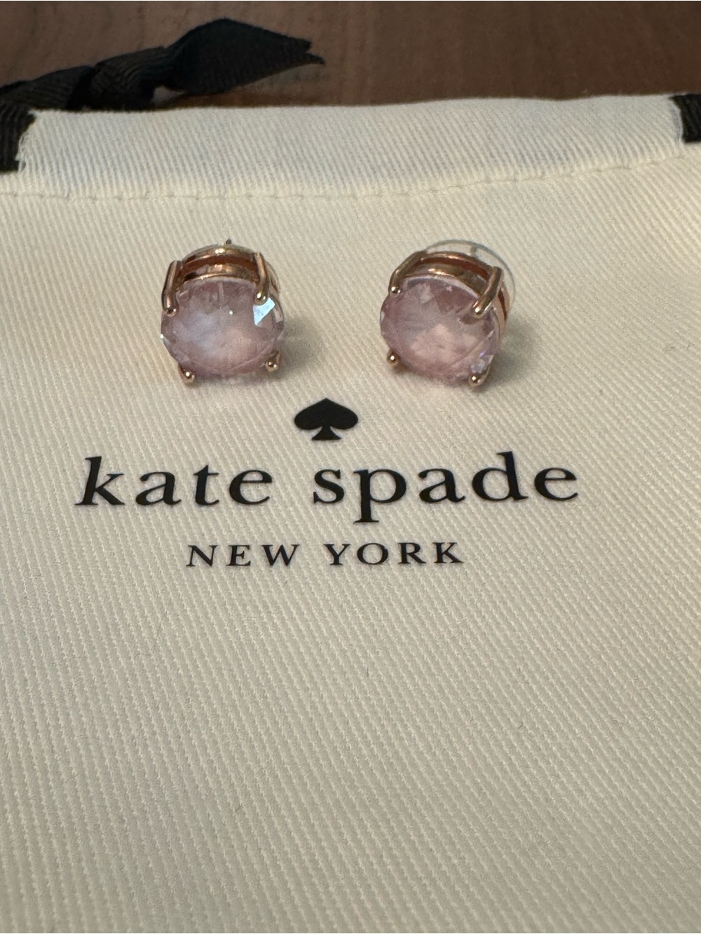 Kate Spade Gumdrop Earrings, Blush with Gold Tone